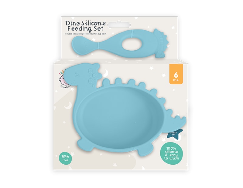 Wholesale Dino Silicone Feeding Set