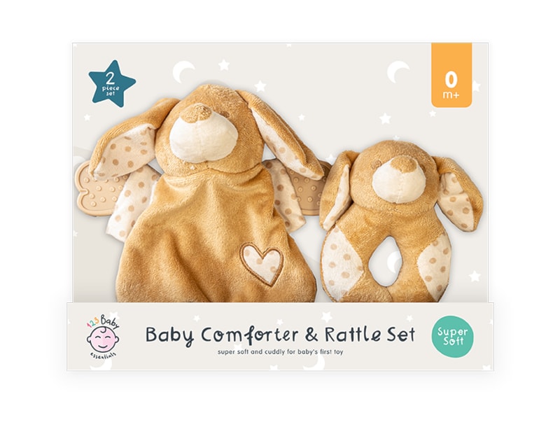 Wholesale Baby Comforter & Plush Rattler Set