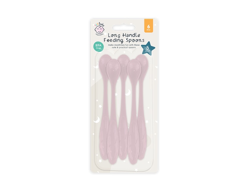 Wholesale Long Handle Feeding Spoon 5 Pack