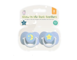 Glow In The Dark Soothers & Travel Box 2pk