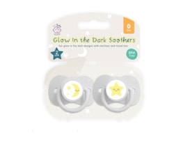 Glow In The Dark Soothers & Travel Box 2pk