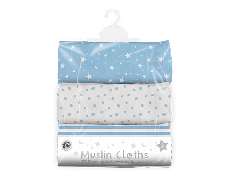 Wholesale Muslin Cloths 3pk