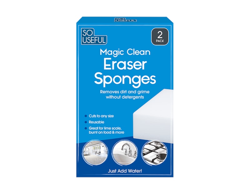 Wholesale Cleaning Eraser Sponge 2pk CDU