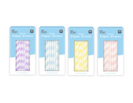 Wholesale Pastel Paper Straws 50pk CDU