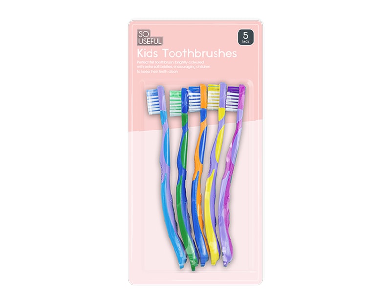 Wholesale Childrens Toothbrushes 5pk CDU