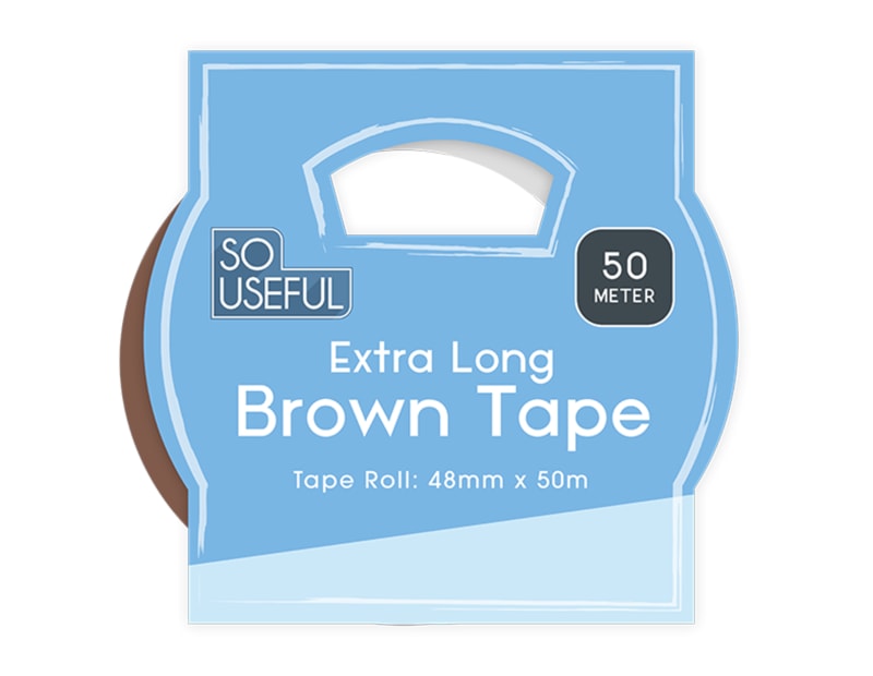 Wholesale Extra Long Brown Tape 50M CDU