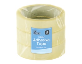 Wholesale Clear Adhesive Tape 3pk 25M CDU