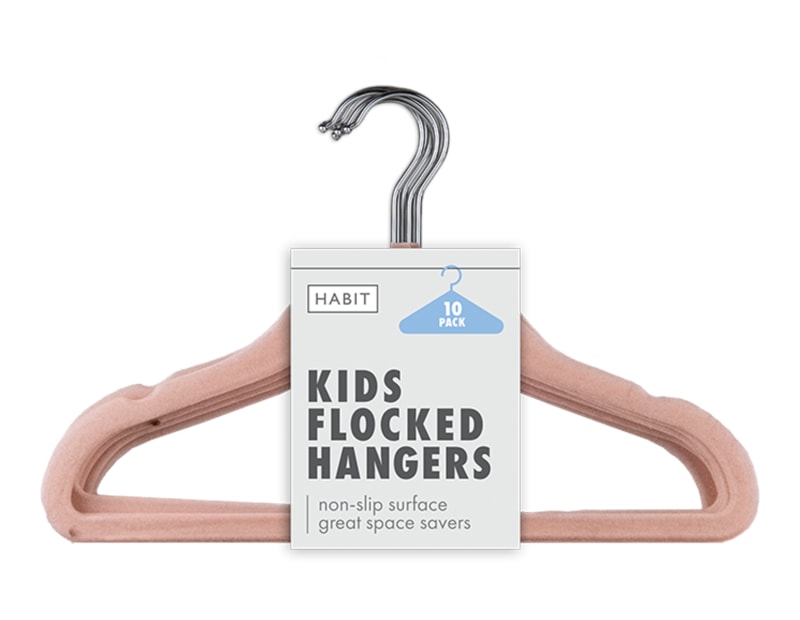 Wholesale Kids Velvet Clothes Hangers 10pk