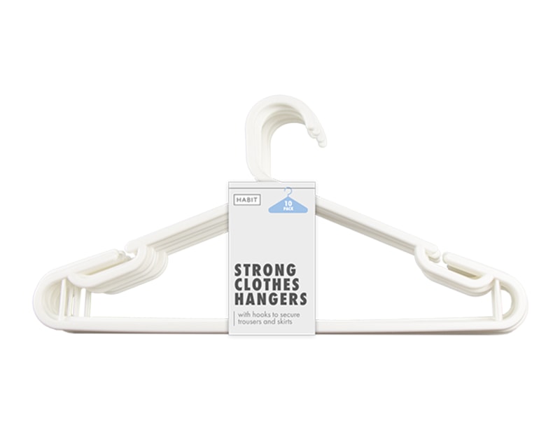 Wholesale Strong Clothes Hangers 10pk - Gem imports