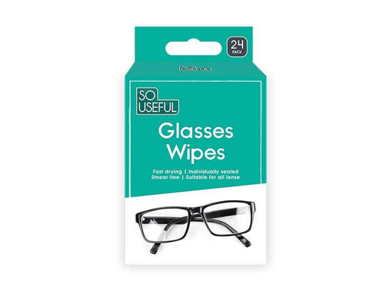 Wholesale Glasses Lens Wipes 24pk With Clip Strip