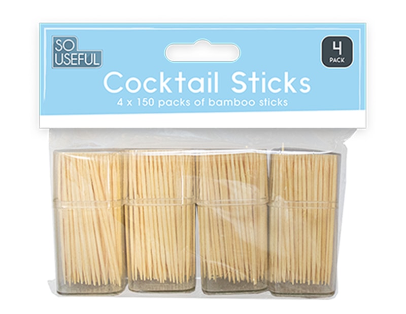 Wholesale Party Cocktail Sticks 4pk With Clip Strip