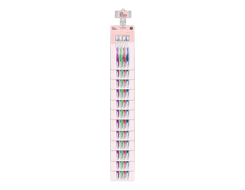 Wholesale Toothbrushes 4pk With Clip Strip