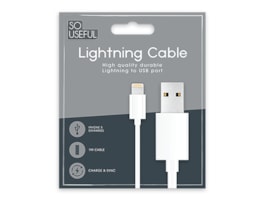 Wholesale Lightning to USB White Cable 1m With Clip Strip