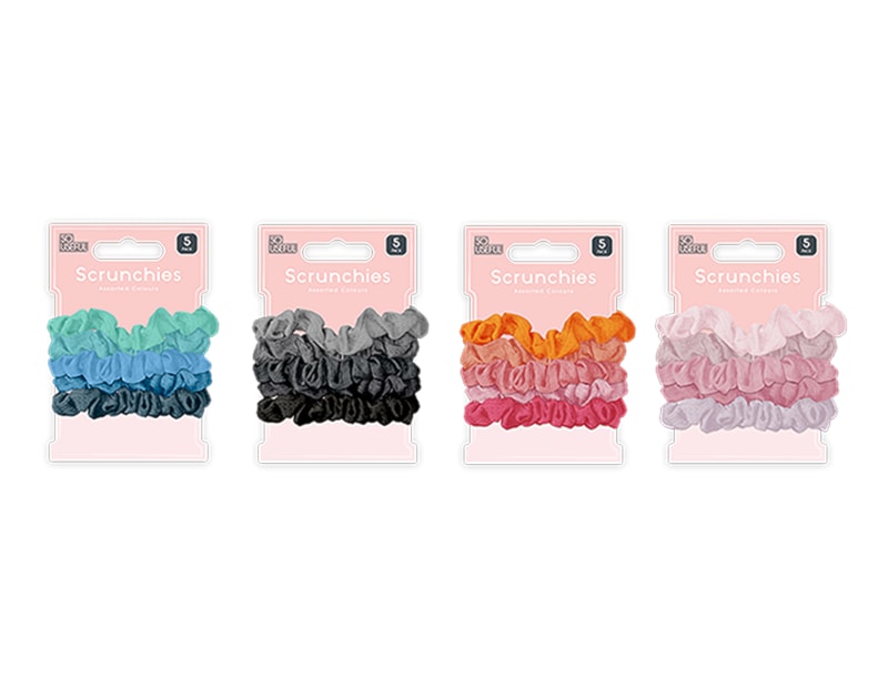 Wholesale Scrunchies 5pk With Clip Strip