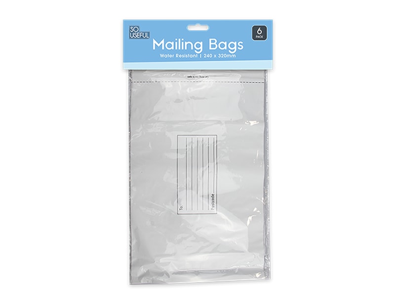 Wholesale Medium Mailing Bags 6pk With Clip Strip