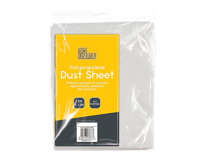 Wholesale Dust Sheet 1.8m x 1.5m With Clip Strip