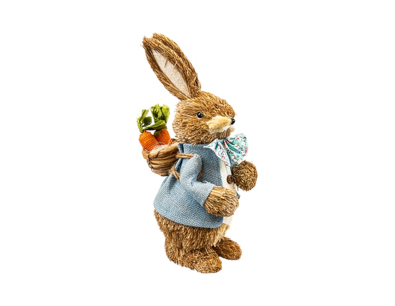 Wholesale Straw Bunny Figurine 32.5cm