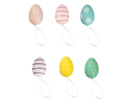 Wholesale Hanging Printed Easter Eggs 6pk