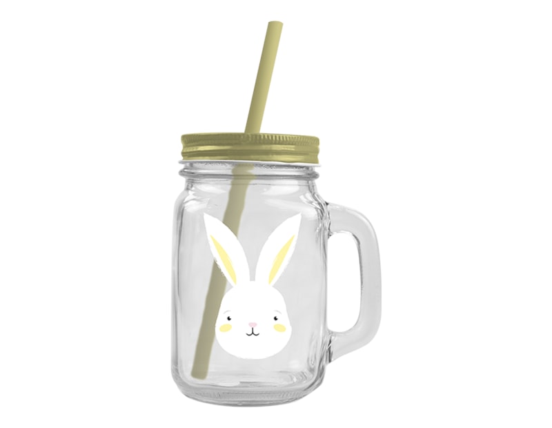 Wholesale  Easter printed mason Jar with handle | Gem imports Ltd.