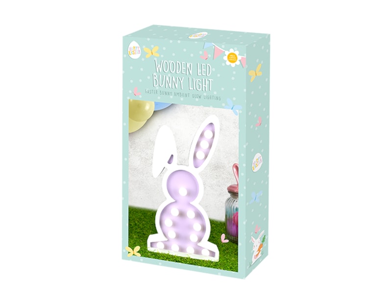 Wholesale Easter Wooden LED Bunny Light