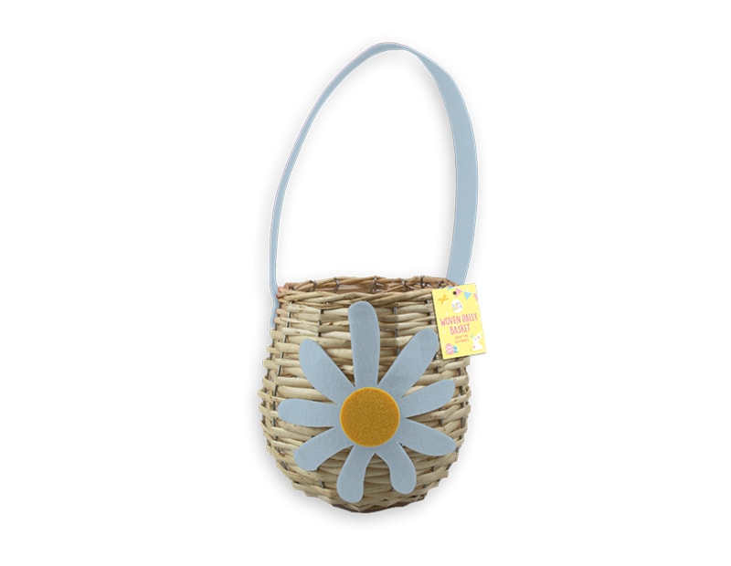 Wholesale Easter Woven Daisy Basket