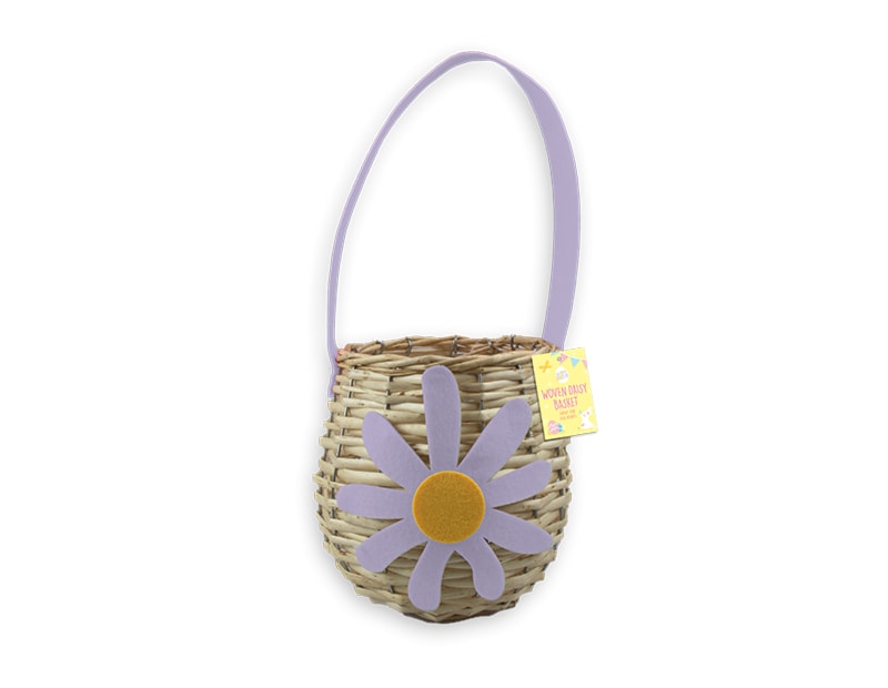 Wholesale Easter Woven Daisy Basket