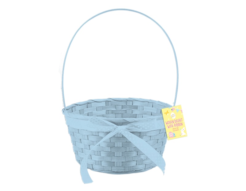 Wholesale Easter Woven Basket with Ribbon