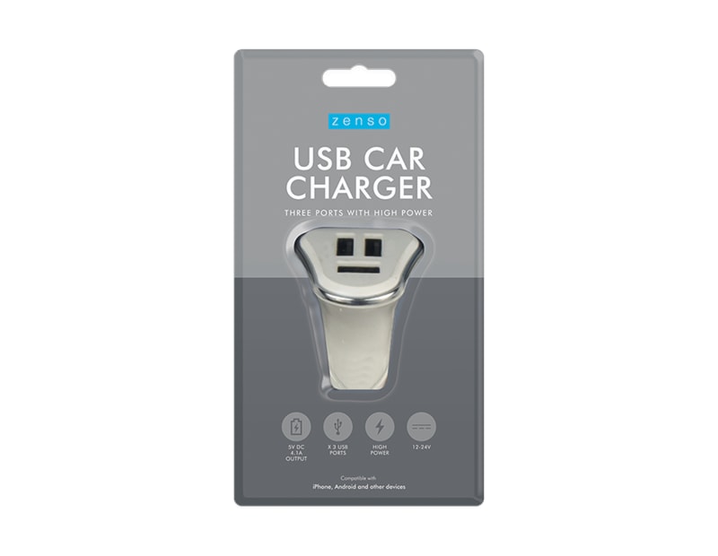 Wholesale three port USB car charger