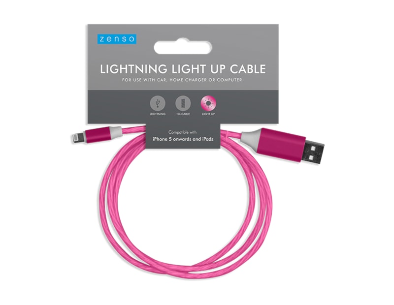 Wholesale Lightning Light up charging cable | Gem imports Ltd.