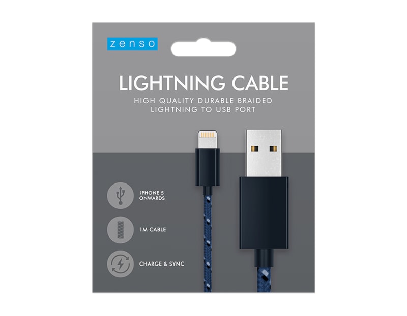 Wholesale Iphone Braided USB cable 1m