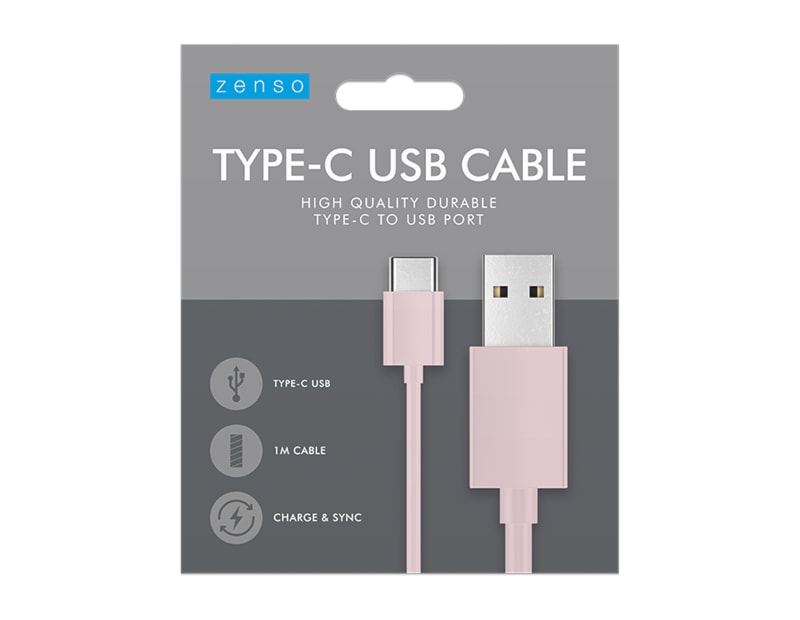 Wholesale Type C USB Cable 1m Coloured