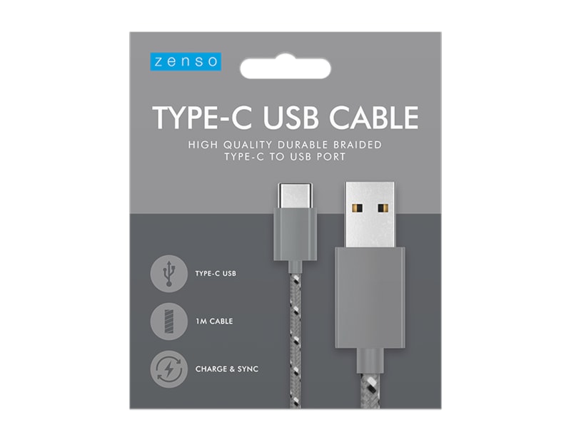 Wholesale Type C USB cable 1m Braided