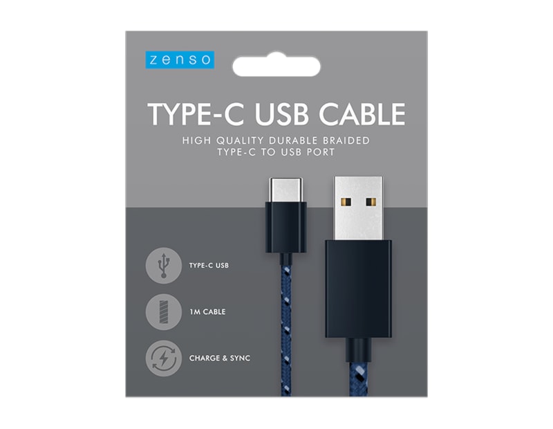 Wholesale Type C USB cable 1m Braided