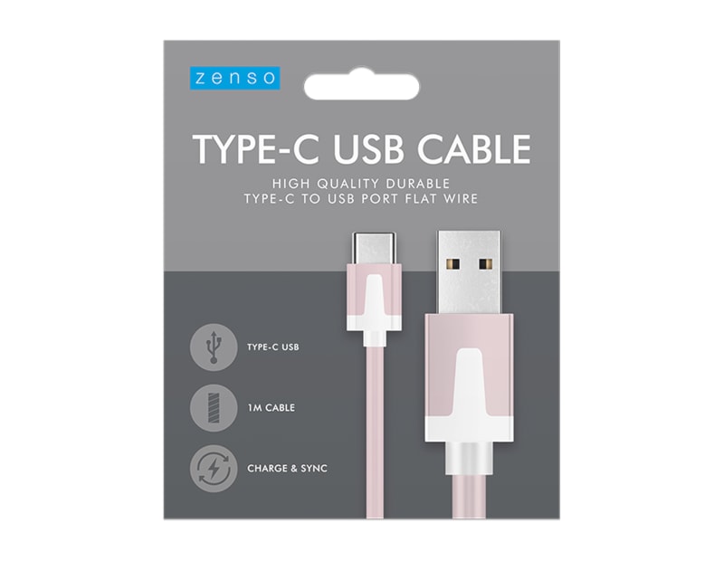 Wholesale Type C Flat USB cable 1m