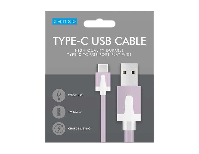 Wholesale Type C Flat USB cable 1m