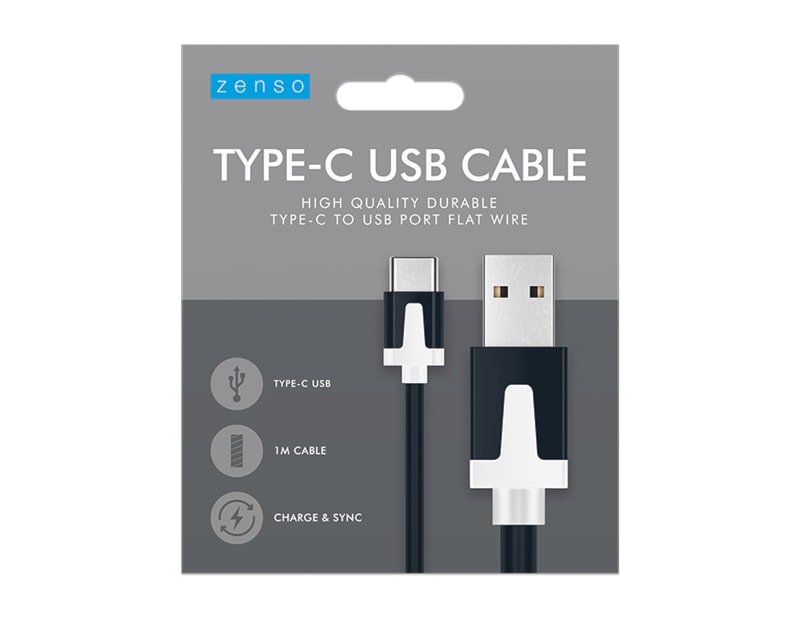 Wholesale Type C Flat USB cable 1m