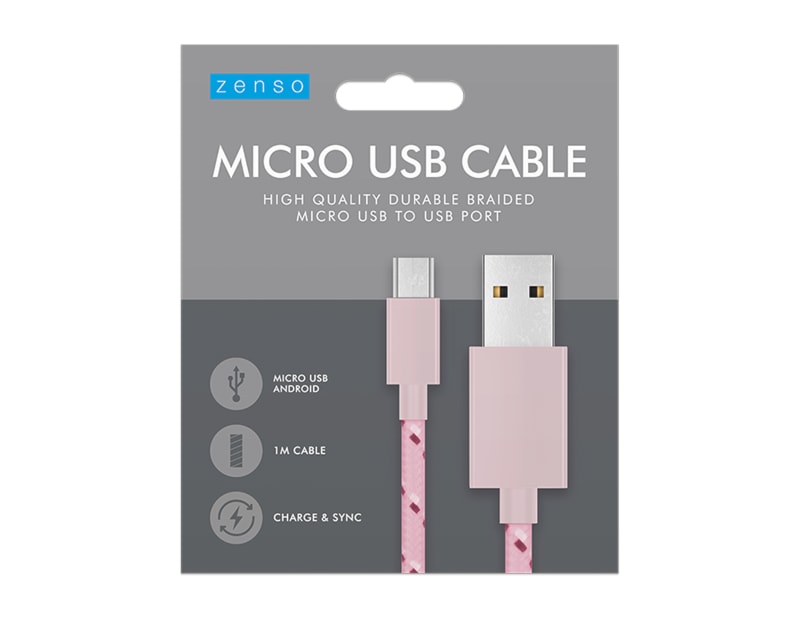 Wholesale Micro Braided USB cable 1M