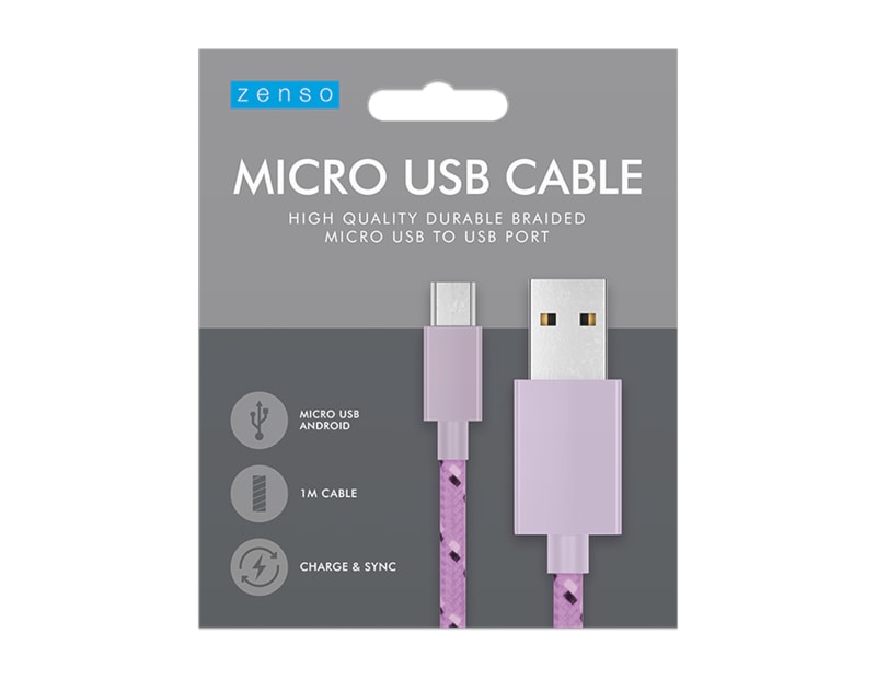 Wholesale Micro Braided USB cable 1M