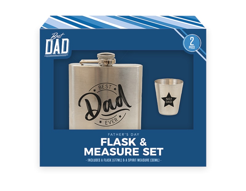 Wholesale Father's Day Flask & Measurer Set