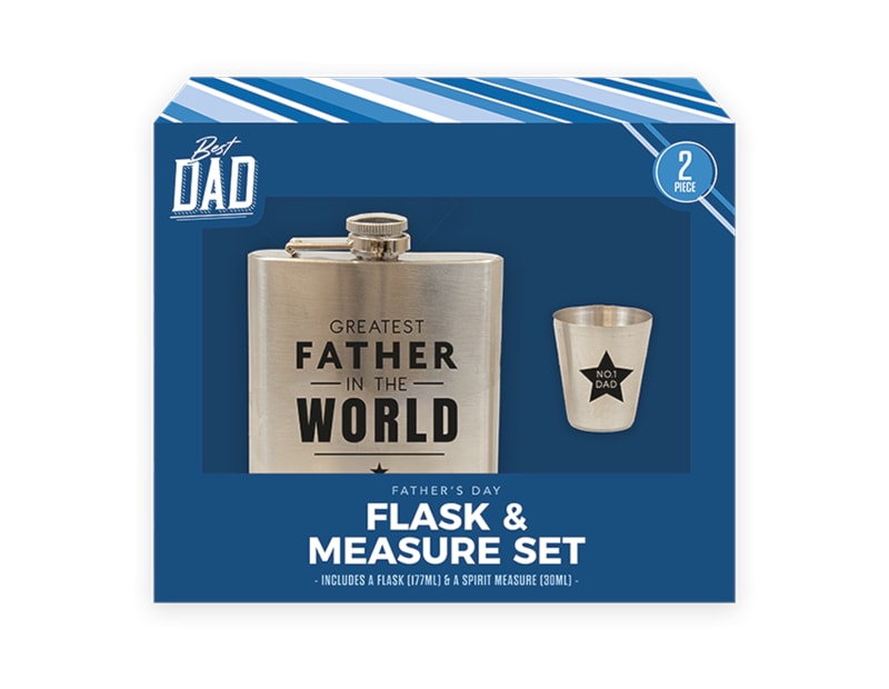 Wholesale Father's Day Flask & Measurer Set