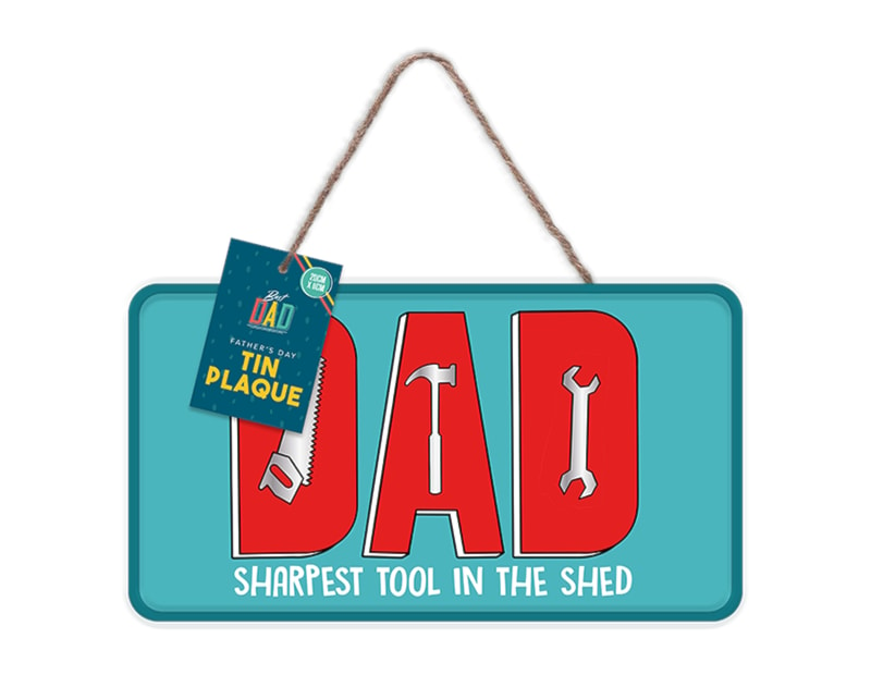 Wholesale Father's Day Tin Plaque 20cm x 11.5cm