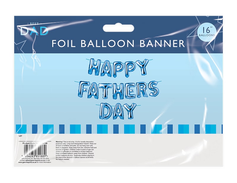 Happy Father's Day Foil Balloon Banner