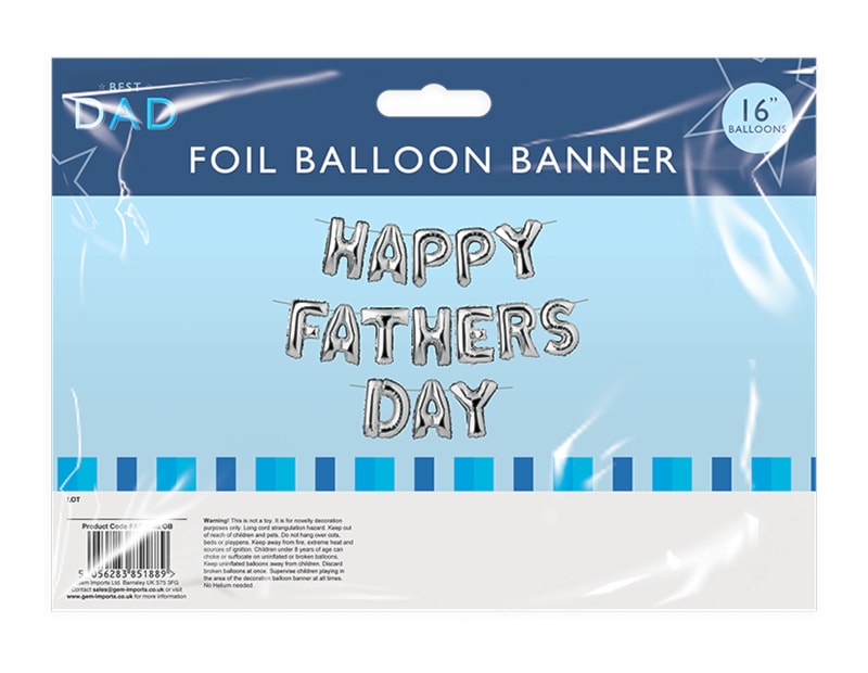 Happy Father's Day Foil Balloon Banner