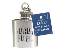 Wholesale Father's Day 10z Hip Flask Keychain PDQ | Gem imports Ltd