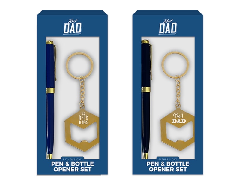 Wholesale Father's Day Pen and Bottle Opener Set with PDQ