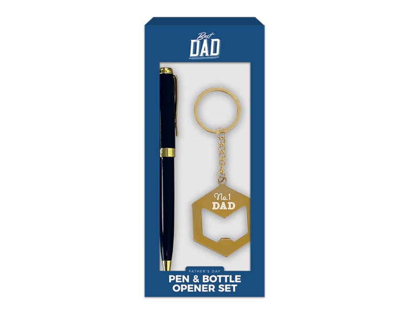 Wholesale Father's Day Pen and Bottle Opener Set with PDQ