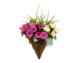 Wholesale Pointed Artificial Petunia Hanging Basket