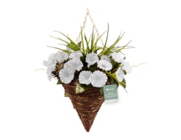 Wholesale Pointed Artificial Petunia Hanging Basket