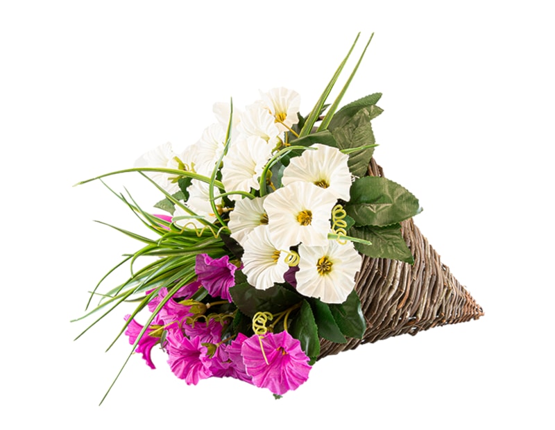 Wholesale Pointed Artificial Petunia Hanging Basket