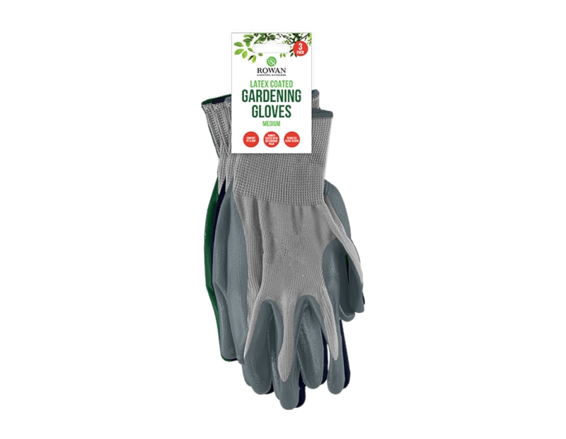 Wholesale Latex Coated Gardening Gloves 3pk